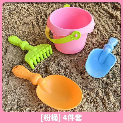 Children's Beach Toy Set Sand Digging and Water Toy, Shovel Beach Sand Play Tool Random Colors Plastic Bucket Watering Toy Sets