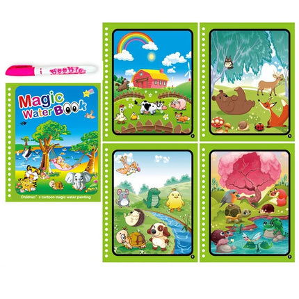 Children Magical Water Book Montessori Drawing Toys Reusable Coloring Books Magic Water Drawing Book Baby Early Education Toys