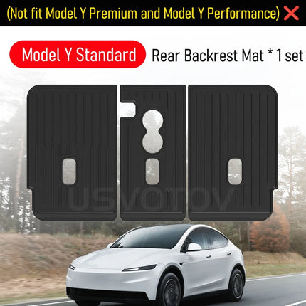 Floor Mats for Tesla Model Y Standard  2026 2025 Trunk Mat Cargo Liner Frunk Backrest Mats Accessories (Standard Models Only)