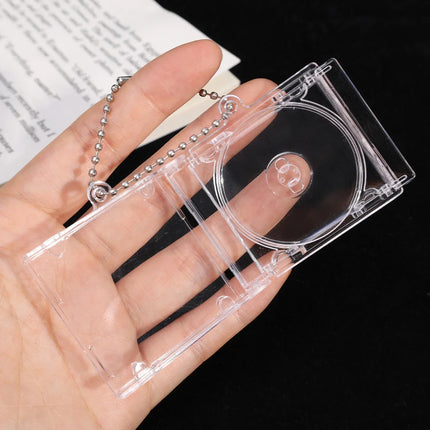 10PCS Peripheral Commemorative Blank Album Mini CD Case DIY Keyring Hanging Decoration CD Player Pendant Key Chains
