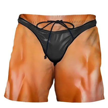 2026 Summer Fashion New Men's Leisure Outdoor Sports Fun Funny Printed Shorts Quick Drying Trendy Mesh Holiday Shorts