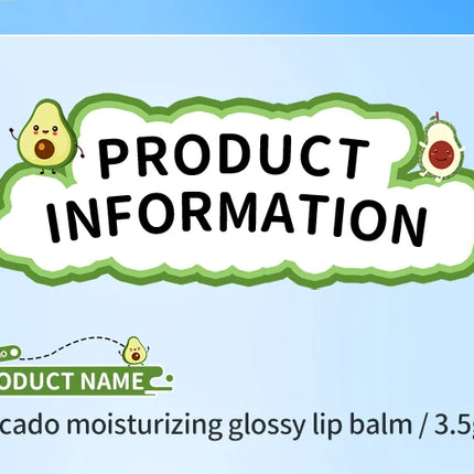 SADOER Avocado Moisturizing Lip Balm Hydrating Lipstick Nourishing Anti Cracking Plump Lips Lip Plumper Skin Care Cosmetics