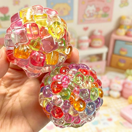 Crunchy ASMR Ice Beads Filled Squishy Stress Balls Extra Soft Squeeze Sensory Fidget Toys Anxiety Relaxation Present for Adults