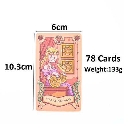 Joyful Journey Tarot Deck -78 Card Board Game with Cute Illustrations Embrace Brightness, Love, and Warmth 10.3*6CM