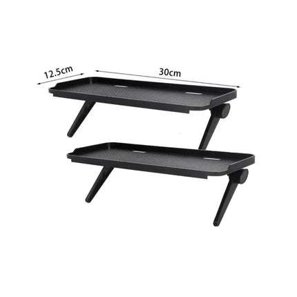Adjustable TV/Monitor Top Shelf Organizer - Universal Space-Saving Rack for Router, Media Box,Accessories & Cable Management