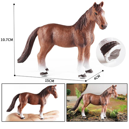 Latest Farm Horse Race House Car Model Action Figures Emulational Horseman Horse Animal Playset Figurines Toy for Christmas Gift