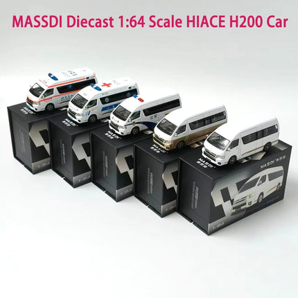MASSDI Diecast 1:64 Scale HIACE H200 Car Alloy Simulation Car Model Adult Classic Hobby Colletcion Souvenir Display Holiday Gift