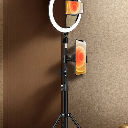 110cm tripod stand+O-clip, equipped with 10 inch live streaming ring fill light and selfie live streaming artifact