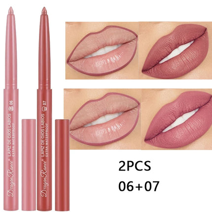 Lip Liner Lipstick Pen Waterproof Lasting Hook Line Lip Pen Matte Beginner Automatic Lips Liner Bean Paste Lip Contour Cosmetics