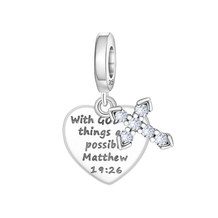 S925 Sterling Silver Charm Bead Angel Prayer Travel Memorial Pendant Fine Birthday Gift Fit Bangle Bracelet Necklace DIY Jewelry