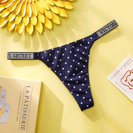 Victoria Secret Women Polka Dot Lace Bikini Cheeky Panties Set Breathable Cotton Hipster Underwear Thong Hipster Seamless