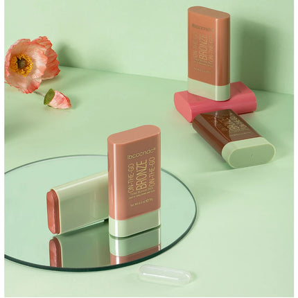 Lakerain Functional Blush Stick Face Makeup Waterproof Easy Color Rouge Blusher Cream High Color Rendering Brightening Skin Tone
