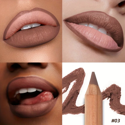 Pudaier Matte Lip Liner Waterproof Long Lasting Lip Contour 2.0 With Sharpener Easy To Color Non Fading