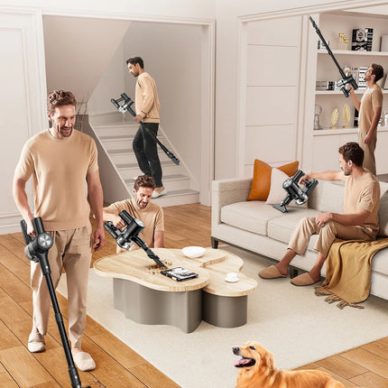 Cordless Vacuum Cleaner, 55Kpa/55min Self-Standing Powerful Stick Lightweight Vacuum Cleaner for Home Pet Hair/Hard Floor/Carpet