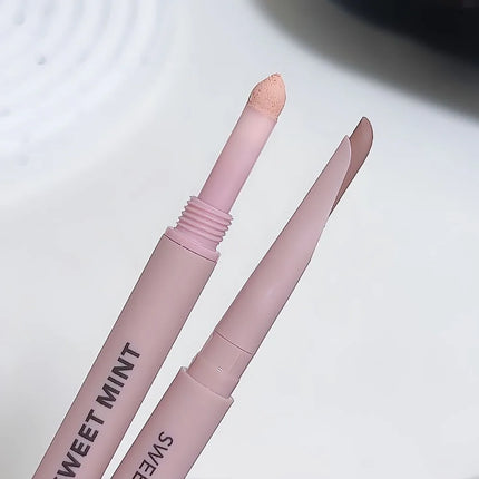Double Head Lying Silkworm Pen Waterproof Lasting Matte Pearl Fine Brightening Shadow Pen Under Eyelid Outline Eyeshadow Pencil