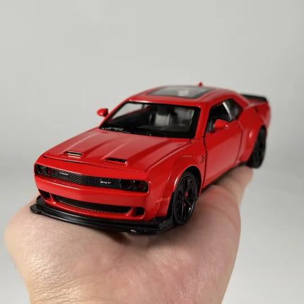 1:32 Dodge Challenger Hellcat Redeye Alloy Metal Diecast Model Car Home Trendy & Desktop Display Ornament Birthday Gift For Boy