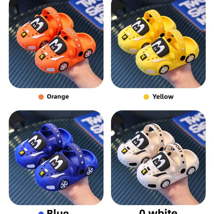 Kids Sandals Hole Children's Shoes Slippers Soft Anti-Skid Cartoon DIY Design Hole Baby Shoes Sandy Beach For Boys Girls