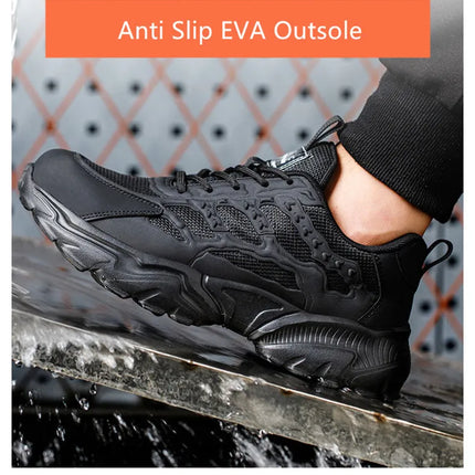 white work shoes lightweight comfortable safety shoes man women work shoes with a steel toe puncture proof safety work sneakers