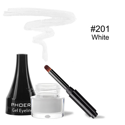 PHOERA 10 Colors Waterproof Eyeliner Gel With Brush Colorful Long-lasting Eye Liner Cream Makeup Tools Women Cosmetics TSLM1