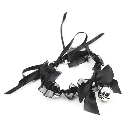 Bell Black Lace Necklace for Women Sex Slave Bdsm Bondage Collar Sexy Toys for Couples Sex Accessories