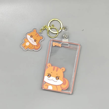 Aniteez Card Holder Keychain Keyring  Acrylic Characters Photocard Sleeves Hongjoong Seonghwa Yunho Yeosang Keychain