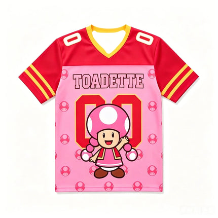 Super Mario Bros Kids Jersey T-shirt V-neck Short Sleeve Boys Girls Casual Summer Tops Cartoon Game Streetwear Children Tee3-14Y