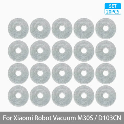 For Xiaomi Mijia M30S D103CN Robot Vacuum Cleaner Accessories Main Side Brush Hepa Filter Mop Cloth Dust Bag Replacement Spare