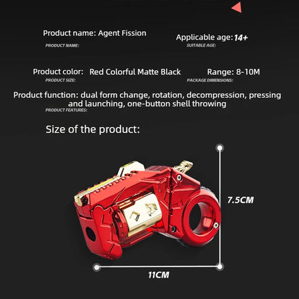 Metal Alloy Shell-Ejecting Toy Pistol Set Fun Shooting Sensory Toy Stress Relief EDC Office Desk Gadget Gift for Boys Adults