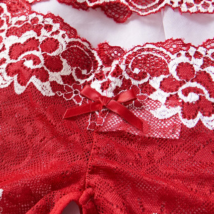 Lace Contrast Color Lingerie Bra And Panties Sets Underwear Set Women Suits
