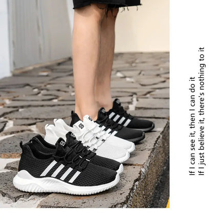 Lightweight Men's Running Shoes Outdoor Breathable Men Sports Shoes Anti-slip Male Sneakers Fashion Flexible Tennis Lace-up 3744
