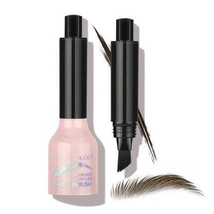 Wild Eyebrow Pencil Square Angled Brush Velvet 3D Brow Dye Cream Hairline Anti-smudge Waterproof Multifunction Eyebrow Tint Pen