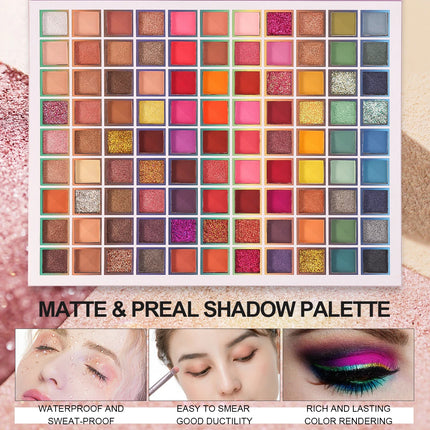 99 Colors Eyeshadow Palette Colorful Eyeshadow Palette, Matte Shimmer Glitter Rainbow Makeup Palle Christmas Day Gifts for Women