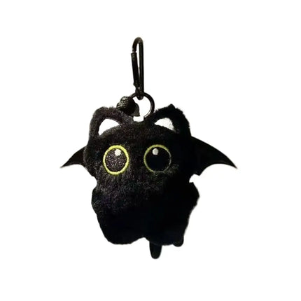 Cute Black Cat Plush Toy Doll Keychain Small Pendant Car Keyring Kitten Toy Doll For Boy Girl Brithday Gifts