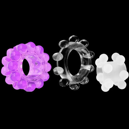 3pcs/set Penis Ring Enhance Dick Erection Delayed Ejaculation Cock Enlargement Lasting Semen Lock Ring Adult Sex Toys