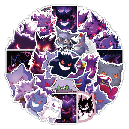 10/30/50pcs Funny Anime Pokemon Gengar Stickers Waterproof Graffiti DIY Scrapbook Luggage Guitar Phone Cool Cartoon Decals Toys
