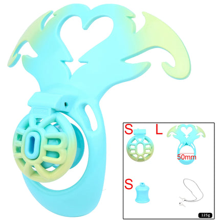 LICKER Wearable Angel's Heart Negative Chastity Locks Loyalty Belt Penis Cage Sex Toys Erotic Urethral Chastity Device For Men