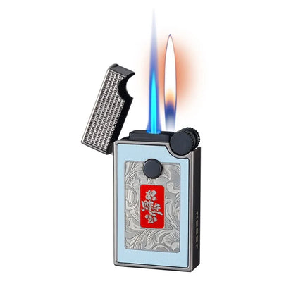 JOBON New Style Direct-jet Visible Transparent Gas Chamber Inflatable Lighter Windproof Men's Metal Cigarette Lighter Gift