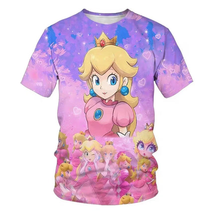 Child Game Super Mario Bros T Shirt Kids Boy Cartoon Clothes Tops Tees Boys T-shirt Luigi Mario T-shirts Children's Short Sleeve