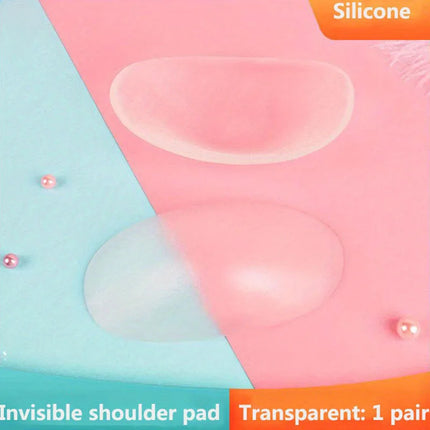 1Pair Invisible Detachable Breathable Silicone Shoulder Pad  for Woman Shoulder Enhancer Reusable Self-Adhesive Clothing