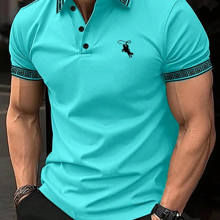 2026 Summer Men's Short-Sleeved Polo 3D Print Shirt - Breathable Lightweight Casual Simple and Versatile Men's Clothing