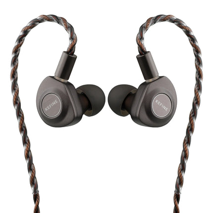 KEFINE Delci 10mm DLC+PU Diaphragm Dynamic Driver Hifi Wired IEM Earphones with CNC Metal & Detachable 0.78mm 2pin 3.5mm Cable