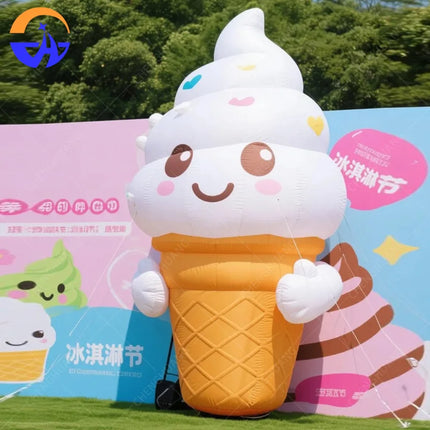 Custom Giant Inflatable Ice Cream Model Cartoon Dessert for Summer Outdoor Store Mall Advertising Decoration
