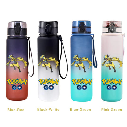 650ML Pikachu Anime Pokemon Portable Plastic Water Bottle High Capacity Outdoor Pikachu Water Cup for Kids Sports Water Bottle