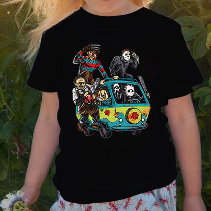 Kids Chucky Children Satan Halloween Horror Ghost Tee Manga Y2K Designer T Shirt Funny Anime Clothes Kid Girl Boy Tops Tees