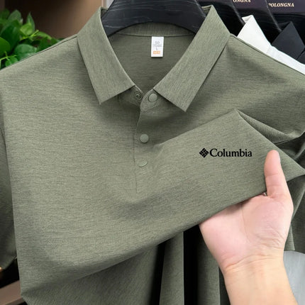 2026 New Columbia Style  Men's  Polo Shirt Quick Dry Breathable  business Short Sleeve Summer Casual Sports Wear Golf T-Shirt 