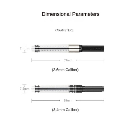 Jinhao Ink Converters Fountain Pen Screw Type 3.4/2.6mm Caliber Ink Absorption For 82/100 X159 Office School Supplies Stationery