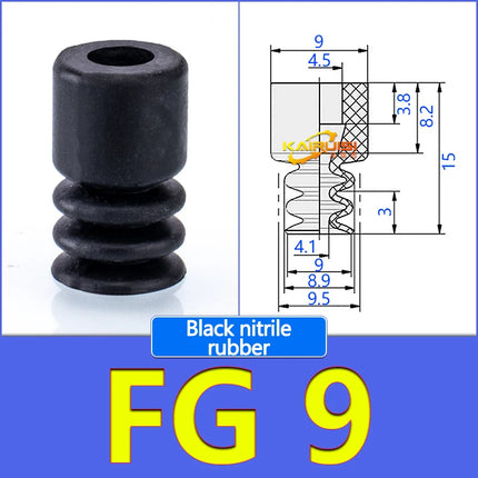 5Pcs FG Series Corrugated vacuum suction cup Imported silicone and nitrile rubber materials FG-3/7/9/12/14