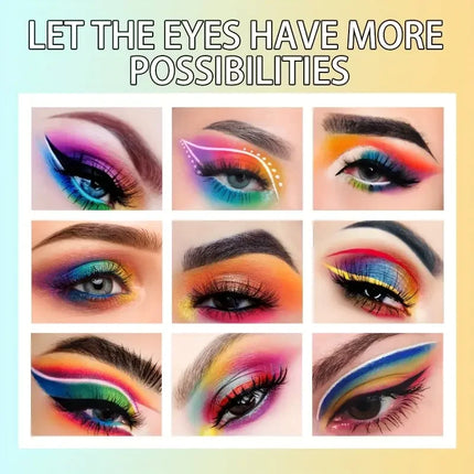 35-Color Rainbow Eyeshadow Palette, Matte, Shimmer Finishes, High, Blendable Long-Lasting Eye Makeup, Vibrant Shades for Parties