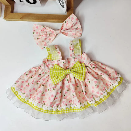 Only Clothes Suit For Baby Three 400% Gross Vinyl Plush Doll Toy New Year'S Christmas Series Doll Clothes Cute Outfit Dress Set