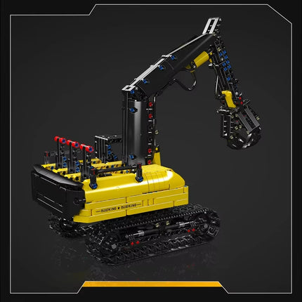 866Pcs Technical Creative Engineering Hydraulic Log Grapple Building Blocks Crawler Excavator Model Bricks Toys For Kids Gifts
